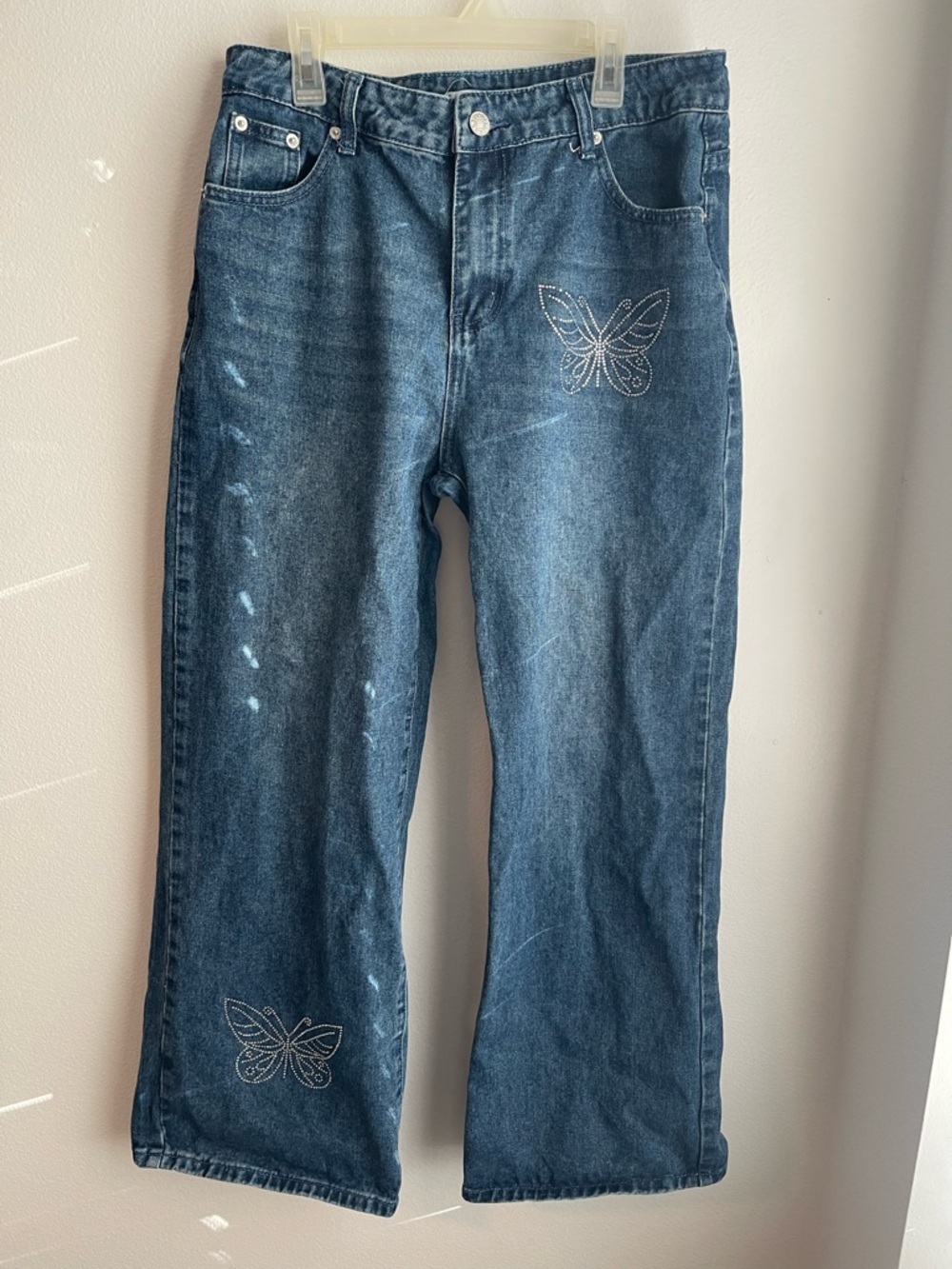Forever 21 Light Blue High-Rise Denim Pants
